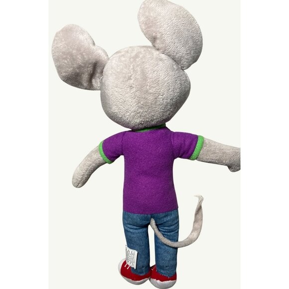 Chuck E. Cheese Plush Toy With Jeans & Purple Shirt - Picture 7 of 9